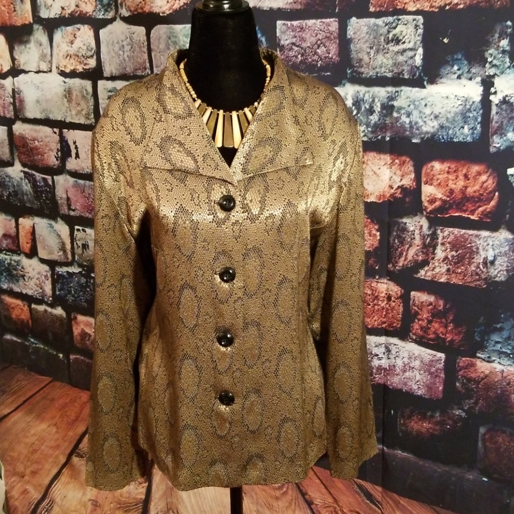 J. T. Collection gold and black blazer